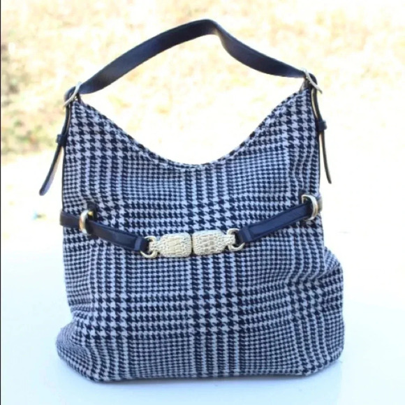 Talbots houndstooth hobo bag - Picture 1 of 8